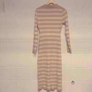 Striped Tan Knit Dress
